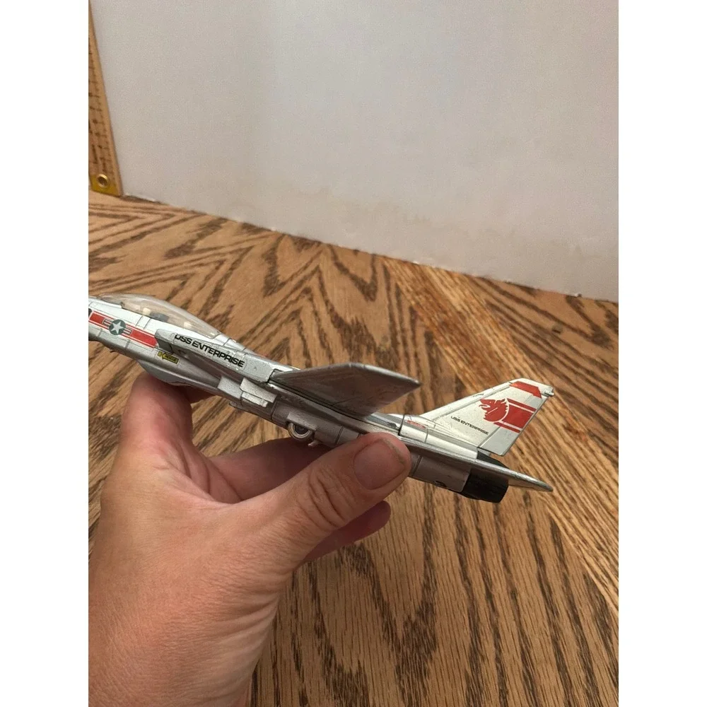Vintage Kids Ertl F-14 Tomcat USS Enterprise Diecast Jet Silver